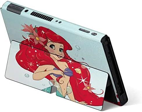 Skinit Decal Gaming Skin Compatible with Nintendo Switch OLED (2021) - Officially Licensed Disney The Little Mermaid Ariel and Flounder Pattern Design in Saudi Arabia