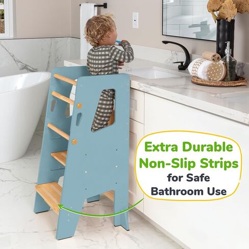 Toddler Standing Tower - Adjustable Height Toddler Kitchen Stool Helper - Ideal Kids Kitchen Step Stool for Learning New Skills - 2024 Design with Safety Feet - Pink in Saudi Arabia