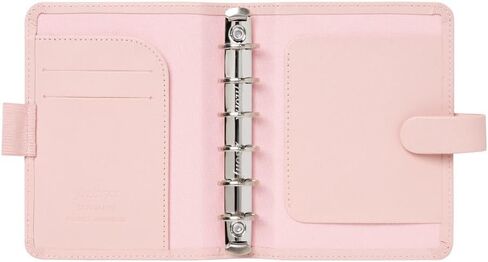 Filofax Saffiano Organizer, Pocket Size, Blush - Cross-Grain, Leather-Look, Six Rings, Week-to-View Calendar Diary, Multilingual, 2024 (C022697-24) in Saudi Arabia