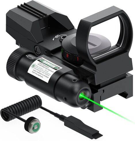 Feyachi Reflex Sight - 4 Reticle Red & Green Dot Sight Optics with Integrated Red/Green Laser Sight Less Than 5mW Output in Kuwait