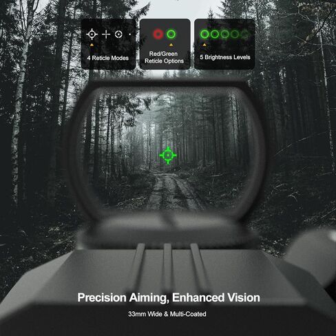 Feyachi Reflex Sight - 4 Reticle Red & Green Dot Sight Optics with Integrated Red/Green Laser Sight Less Than 5mW Output in Kuwait