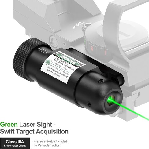 Feyachi Reflex Sight - 4 Reticle Red & Green Dot Sight Optics with Integrated Red/Green Laser Sight Less Than 5mW Output in Kuwait