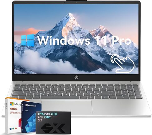 HP 15.6 "كمبيوتر محمول على شاشة تعمل باللمس ، Intel Core I7-1355U ، ذاكرة الوصول العشوائي 32GB ، 1 تيرابايت SSD ، عرض FHD ، Iris XE Graphics ، Win 11 Pro ، Office Lifetime ، Copilot ، Webcam ، WiFi 6 ، Bluetooth ، W/Accessories for Business & Study in Kuwait