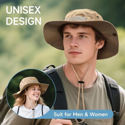 Sun Hat for Men Women: Fishing Hat Wide Brim Bucket Boonie Hats UV Protection for Summer Beach Hiking Safari Travel in Saudi Arabia