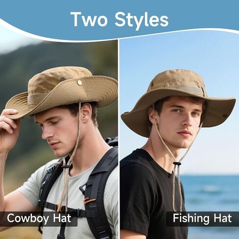 Sun Hat for Men Women: Fishing Hat Wide Brim Bucket Boonie Hats UV Protection for Summer Beach Hiking Safari Travel in Saudi Arabia