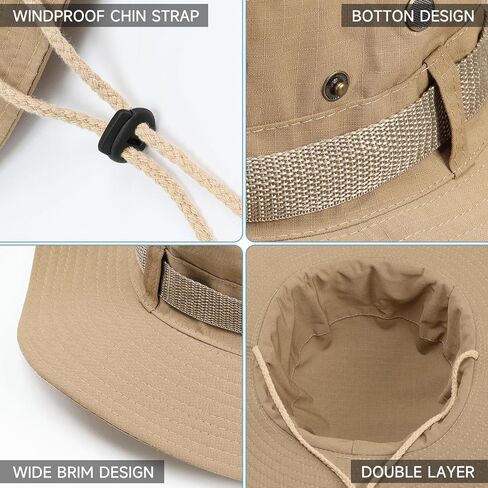 Sun Hat for Men Women: Fishing Hat Wide Brim Bucket Boonie Hats UV Protection for Summer Beach Hiking Safari Travel in Saudi Arabia