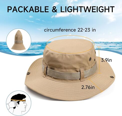 Sun Hat for Men Women: Fishing Hat Wide Brim Bucket Boonie Hats UV Protection for Summer Beach Hiking Safari Travel in Saudi Arabia