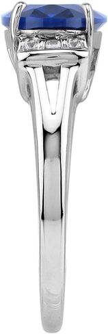 Silvershake البيضاوي قطع الأحجار الكريمة 925 فضة المعاصرة اليد اليمنى كوكتيل خاتم للذكرى السنوية للنساء in Saudi Arabia