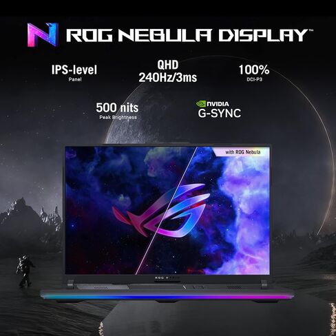 ASUS ROG Strix Scar 16 (2025) Gaming Labtop ، 16 "Rog Nebula HDR 16:10 2.5K 240Hz/3MS ، NVIDIA GEFORCE RTX 5090 ، INTEL CORE ULTRA 9 275HX ، 32GB DDR5 ، 2TB PCIE 4 SSD ، WI-FI 7 ، WIN 11 in Saudi Arabia