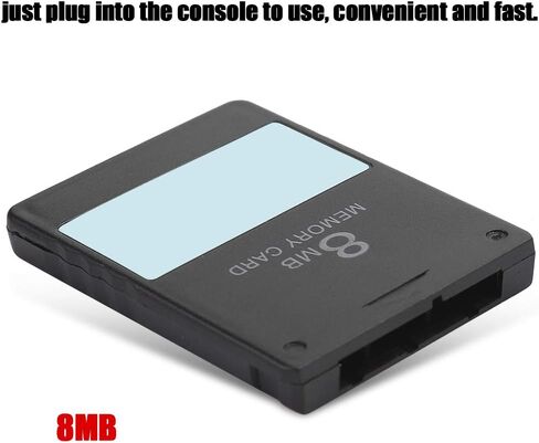 Game Memory Card 8M 16M 32M 64M Professional Design Memory for PS2 Console Sturdy and Convenient and Fast to Use Black Rest Assured Performance Bring Better Experience with (16M in Saudi Arabia