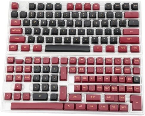 150 PBT Doubleshot Keycap Set csa ملف تعريف CSA متوافق مع مفاتيح المفاتيح الميكانيكية MX (سوداء صفراء) in Saudi Arabia