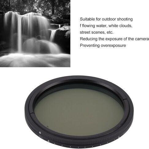 Camera ND Filter ND2 to ND1000 Adjustable Optical Glass Camera Filter Lens for Flowing Water 49mm Filter Camera Scenery Filter Camera Medium (72mm) in Saudi Arabia