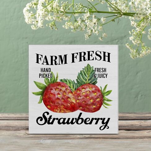 مزرعة عنبية صندوق خشبي تسجيل ديكور مكتب فني 5 "x 5" ألوان مائية التوت الخشب كتلة تسجيل ديكور للمنزل المطبخ منضدية الجرف الجدار in Kuwait