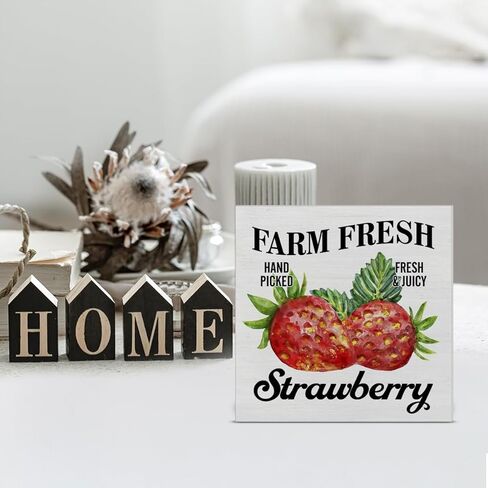 مزرعة عنبية صندوق خشبي تسجيل ديكور مكتب فني 5 "x 5" ألوان مائية التوت الخشب كتلة تسجيل ديكور للمنزل المطبخ منضدية الجرف الجدار in Kuwait