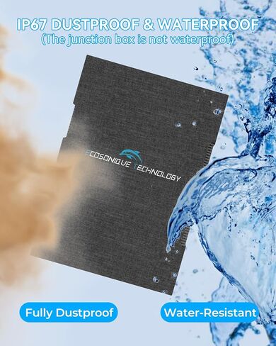 EcoSonique 30W شاحن الطاقة الشمسية المحمولة القابلة للطي قابلة للطي مع USB C USB مقاوم للماء سريع الشحن لتحقيق الظهر التخييم متوافق مع الهاتف الخلوي ، iPhone ، iPad ، Samsung Galaxy ، LG ، Power Banks in Kuwait