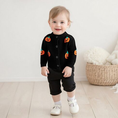 Toddler Baby Girl Cardigan Long Sleeve Floral Button Knit Sweater Coats Top Cute Fall Winter Knitwear Jacket Warm Clothes in Kuwait