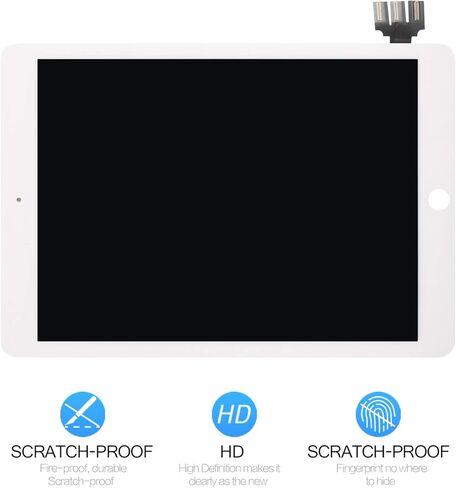 استبدال الشاشة لـ iPad Pro 9.7 2016 A1673 A1674 A1675 شاشة LCD شاشة تعمل باللمس أجزاء إصلاح التجميع الكاملة ، مع الأدوات المجانية + الزجاج المحموم (أسود) in Kuwait
