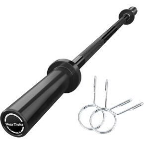 GaveeLife Olympic Barbell, 7FT/4FT Weight Bar For Weightlifting and Powerlifting 45lb, Olympic Bar for 1500lbs/700lbs/500lbs Capacity, Weight Bar Fit 2" Standard Weights