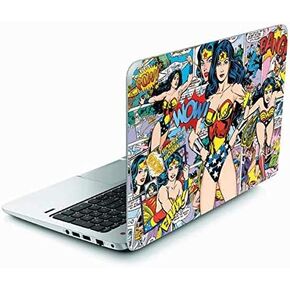 Skinit Decal Laptop Skin Compatible with Envy TouchSmart 15.6in - Officially Licensed Warner Bros Wonder Woman Comic Blast Design