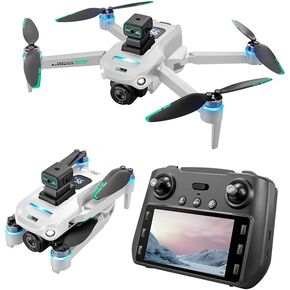 GPS بدون طيار مع كاميرا 8K UHD EIS للبالغين ، 5G WiFi FPV RC Quadcopter مع محركات بدون فرش ، وضع التدفق البصري ، تجنب العقبات ، عودة السيارات ، اتبعني ، (أبيض)