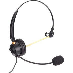 2.5mm Headset Microphone, Adjustable Volume Business Phone Headset with Mic for Business Call Center Conference