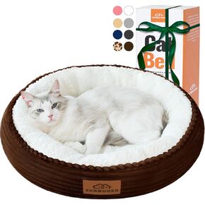 30in Round Cat Dog Bed for Large Medium Small Dogs Cats, Machine Washable Sleeping Sofa, Non-Slip Bottom Breathable Soft Calming Pet Cuddler for Indoor/Outdoor/Car/Cage, Dark Grey
