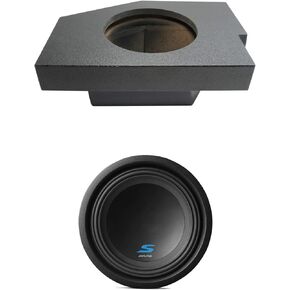 Alpine Bundle Compatible with 2002-2015 Dodge Ram Quad/Crew Truck ALP19-S-W10D4 Single 10" Loaded Sub Box Enclosure