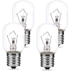 Microwave Light Bulb 40W 125V E17 Intermediate Base T25 Incandescent Replacement Bulb for 8206232A Oven Range Hood Stove Refrigerator Appliance Light Warm White 2700K (Pack of 4)