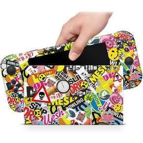 ZOOMHITSKINS OLED Switch Skin, Compatible with Switch OLED Skin Wrap, Graffiti Spray Painting Wall Street Art Mural Sign Bomb Paint, 3M Vinyl for Durable & Fit, Made in The USA