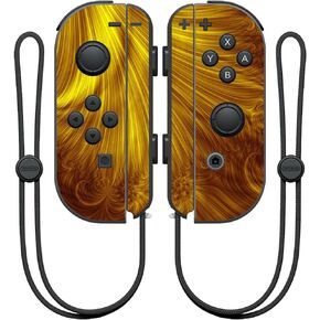 MightySkins Skin Compatible with Nintendo Joy-Con Controller wrap Cover Sticker Skins Gold Tiles