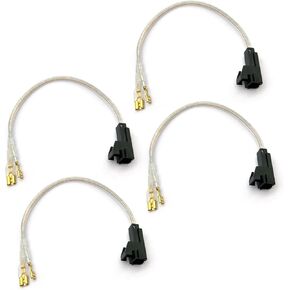 Downhill 4 PCS Car Speaker Wiring Harness Adapter, Door Audio Connector Wiring Harness Plug, Compatible with Chevy GMC Silverado Sierra 1995-2009, Buick 1995-2006, Cadillac 1988-1999 (Black)