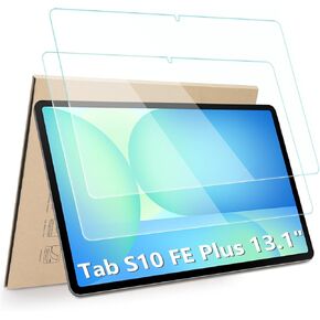 2-Pack Screen Protector Compatible with Samsung Galaxy Tab S10 FE Plus 13.1" 2025, [HD Clarity] [9 Hardness] Tempered Glass Replacement with Galaxy Tab S10 FE+ 13.1 inch(SM-X620/SM-X626B)