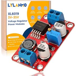 2PCS XL6019 3A DC-DC Step-Up Buck Converter Module Adjustable Voltage Regulator 3.0-35V Input to 5.0-40V Output Boost Module