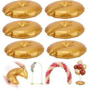 6 Pieces Golden Water Bag for Arch Stands Base, Balloon Arch Base Weights, Heavy Weight Water Bag for Wedding Birthday Party Arch Backdrop Stand, Metal Arch Frame Base, Thickened Water Fillable Base