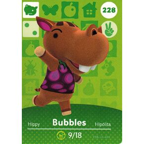 Nintendo Animal Crossing Happy Home Designer Amiibo Card Bubbles 228/300 USA Version