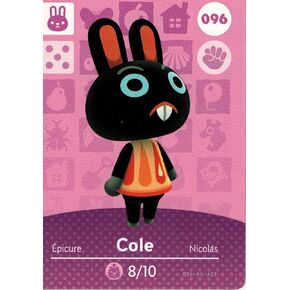 Nintendo Animal Crossing Happy Home Designer Amiibo Card Cole 096/100 USA Version