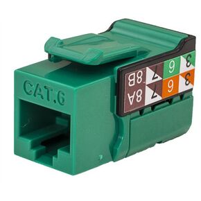 CAT6 RJ45 Keystone Jack ، V -Max Series - Green Color - (50 Pack)