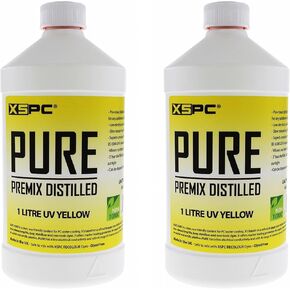 XSPC Pure Premix Distilled PC Coolant, 1 Liter, Luminara, 2-Pack