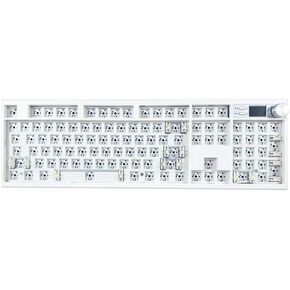 Three Mode Mechanical Keyboard Hot Swap Backlit Gasket Design with VIA Display Screen(Black)