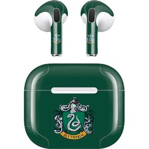 Skinit Skinit Audio Audio Skin متوافق مع Apple Airpods (3rd Gen ، 2021) - Warner Bros Slytherin House Design المرخصة رسميًا