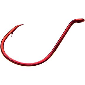 Eagle Claw Lazer Sharp Long Shank Octopus Hook, Offset Up Eye, 100 Hook per Bulk Pack Sizes #4-4/0 Red Octopus Hooks 100 Pack