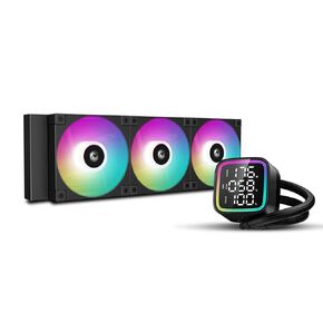 Digital Liquid Cooler,Triple Digital Display&Water Pump Perfect Combination of 360mm CPU Water Cooling,FD12 ARGB Fans CPU Cooling Radiator for LGA1700/1200/1151/1150/1155,AMD AM4/AM5.