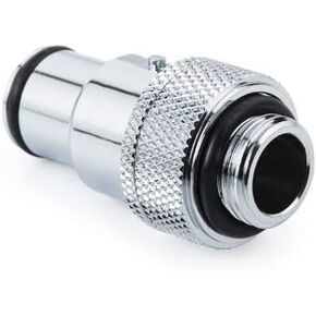 Bitspower Quick Disconnect Male Fitting with G1/4" Extender, Silver Shining