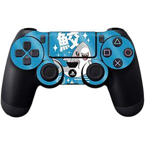 MightySkins Glossy Glitter Skin for Sony PS4 Controller - Shark Kawaii | Protective, Durable High-Gloss Glitter Finish | Easy to Apply, Remove, and Change Styles | Made in The USA