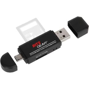 Ritz Gear OTG USB/Micro USB Multi-Function SD/Micro SD Card Reader/Writer for PC, Tablet and Smartphones (3-Pack)