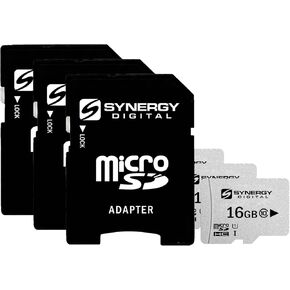 Synergy Digital 16GB Micro SDHC Secure Digital UHS-I Memory Cards, Compatible with Samsung ST200F Digital Camera - Class 10, U1, 95MB/s, 300 Series - Pack of 3