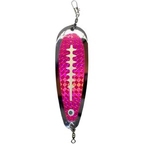 Kokanee Salmon Luminous HyperGlow Teardrop Fishing Flashers – Chrome Plated Steel – Multicolor Designs with HyperGlow Stickers for Enhanced Visibility – Single Pack Options