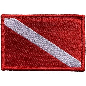 2" x 3" Diver Down Flag - Tactical Morale Patch