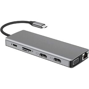 Axgear USB Type C Dual HDMI VGA Adapter Adapter Reader USB 3.0 Hub Screen Mirror