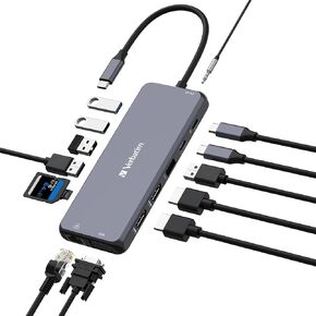 Verbatim USB-C Pro Multiport Hub 5 Port CMH-05, gray, 32151